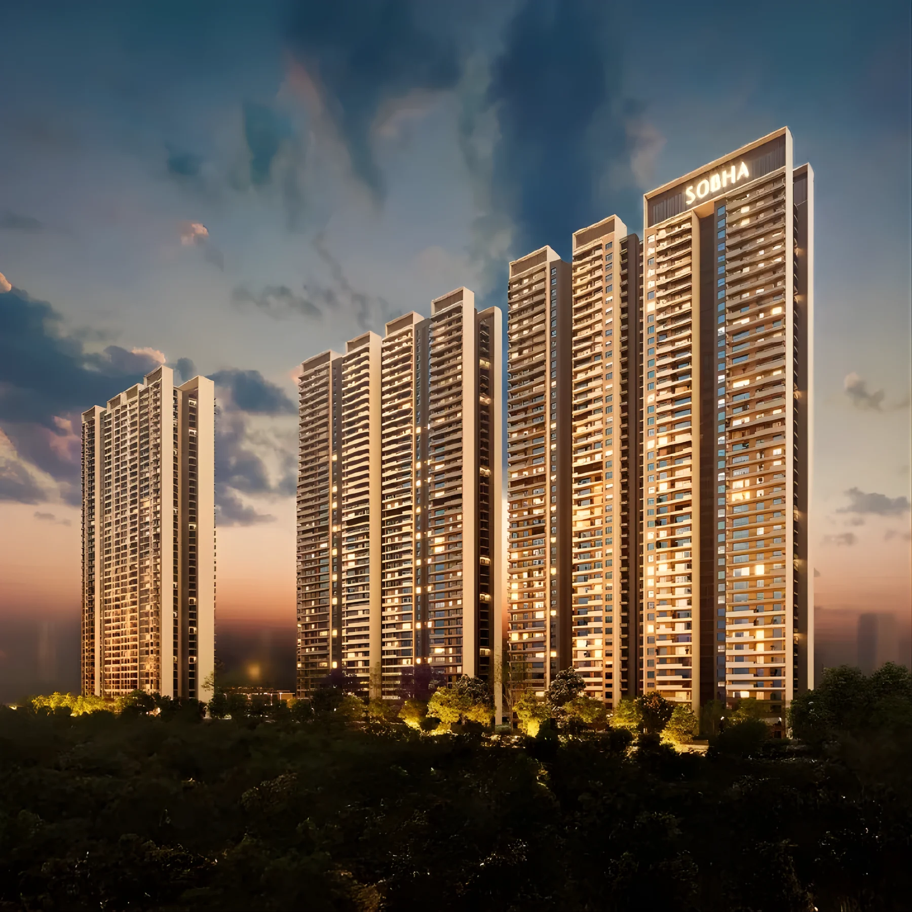 Luxury Apartments Golf Course Extension Road - SOBHA Crescent Exclusive Residences